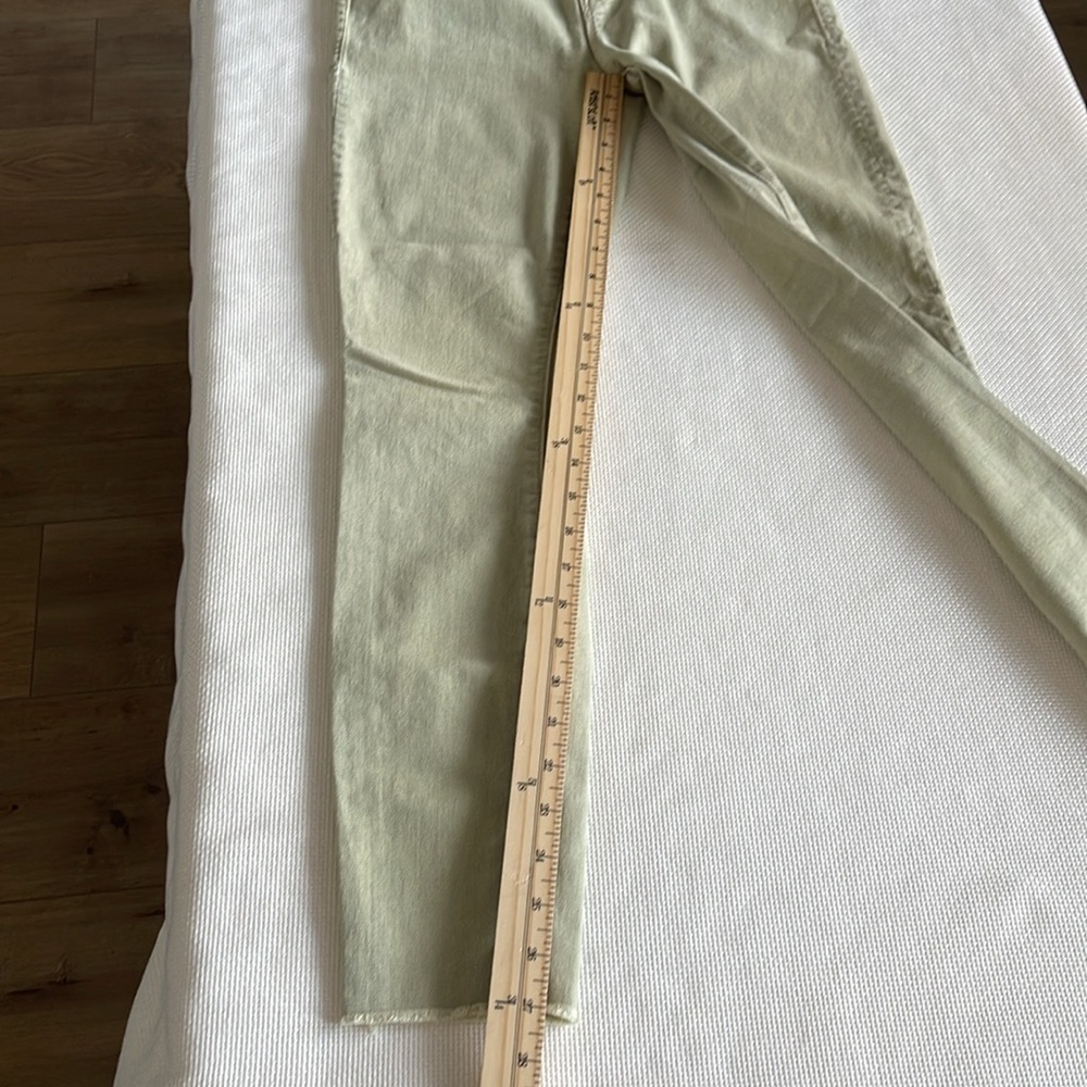 Mother High Waisted Hi Rise Looker Ankle Fray Denim Jeans Size 28 in Army Green - Picture 13 of 15